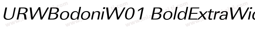 URWBodoniW01 BoldExtraWide字体转换